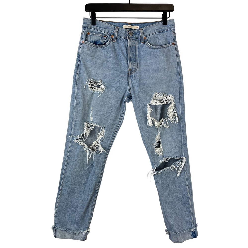 Levi’s Premium (27) Wedgie High Rise Distressed Jeans 25” Cotton Womens